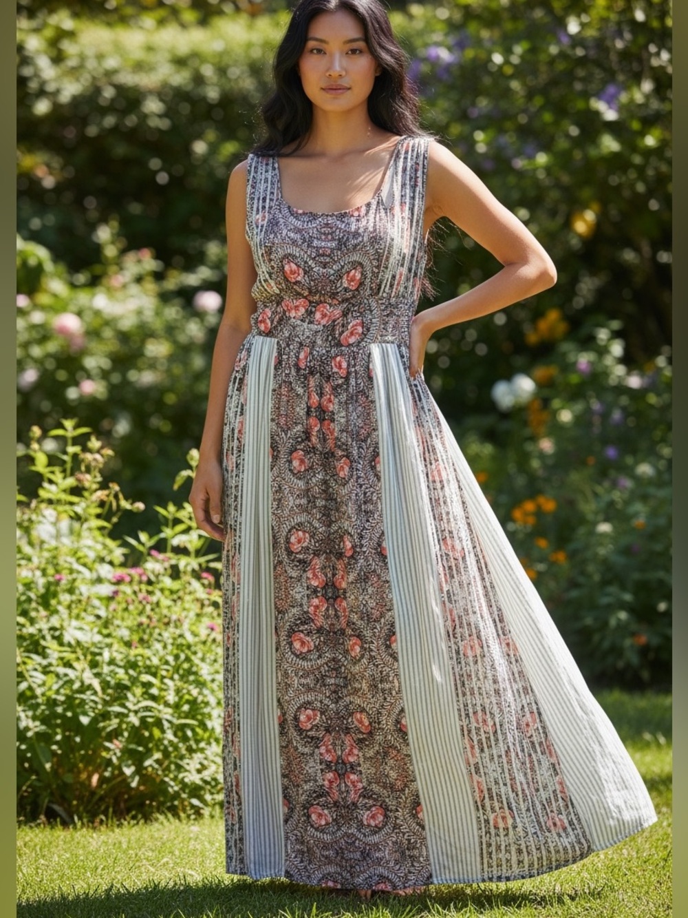 Free People Mayan Temple Maxi Dress
